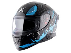 Axor Apex Helmet-Black & Neon Blue