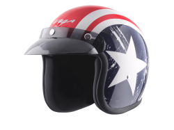 Vega Jet Helmet-Blue & Red