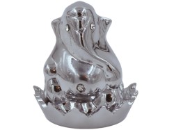 Lord Ganesha Idol for Car Dashboard | Ganesh Statue for Office Decor | Ganesh Putla for homestand | Silver Colour | Size 2 inches Height