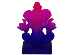 Lord Ganesha Idol for Car Dashboard | Ganesh Statue for Office Decor | Ganesh Putla for homestand | Purple and Blue Colour | Size 3 inches Height