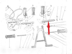Jawa 250 left pedal tube