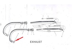 Jawa 250 exhaust pipe gasket