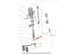 Jawa 250 kick and foot Gear shaft seal