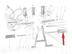 Jawa 250 foot rest rubber sleeve
