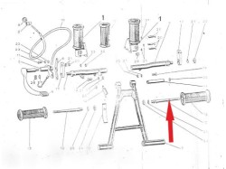 Jawa 250 foot rest Rod