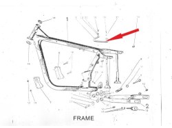 Jawa 250 frame handle