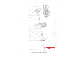 Jawa 250 front wheel spindle