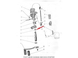 Jawa 250 kick starter shaft spring