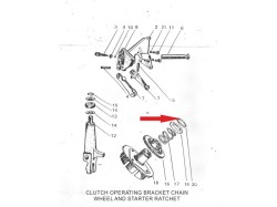 Jawa 250 Clutch kick ratchet rest