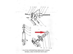 Jawa 250 clutch kick ratchet spacer