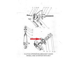 Jawa 250 Clutch kick starter ratchet