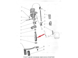 Jawa 250 kick and foot Gear shaft
