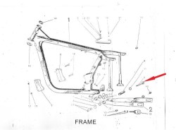Jawa 250 rear fork bolt