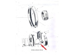 Jawa 250 rear drum break cam