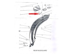 Jawa 250 rear plate holder