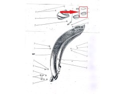 Jawa 250 rear mudguard reflector housing