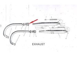 Jawa 250 exhaust pipe rubber sleeve set