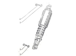 Jawa 250 Rear shock absorber suspension