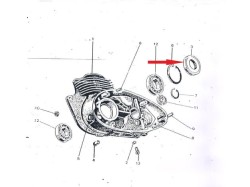 Jawa 250 left Crank case lay shaft bush