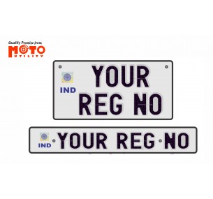 Bike Number Plates | White Plate