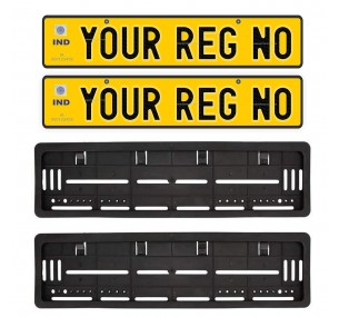 Taxi Car Number Plates and Frames - Combo Offer 