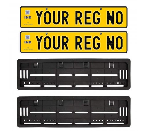 Taxi Car Number Plates and Frames - Combo Offer