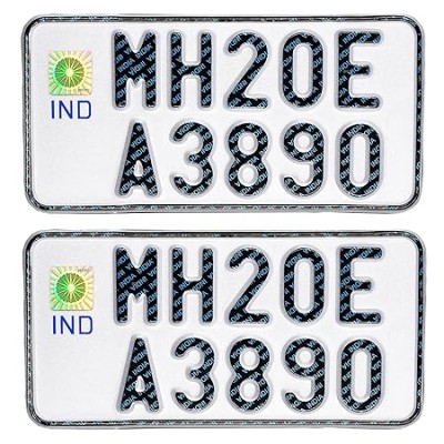 Scooter Number Plate Set | White