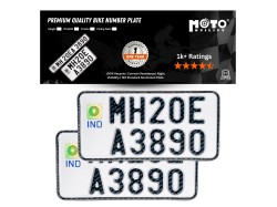 Scooter Number Plate Set | White