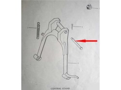 Yamaha RD350 main stand shaft