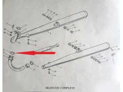 Yamaha RD350 silencer and head joint gasket