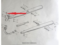 Yamaha RD350 silencer head fixing stud each