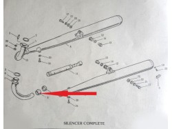 Yamaha RD350 silencer joint nut