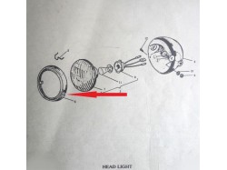 Yamaha RD350 headlight doom fixing cover rim