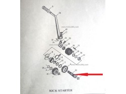Yamaha RD350 kick axel assembly