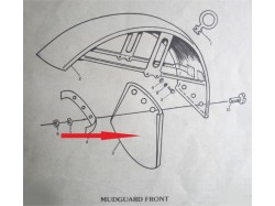 Yamaha RD350 Front mutflap
