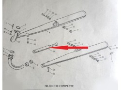 Yamaha RD350 silencer muffler set