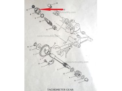 Yamaha RD350 tachometer housing Assy