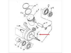 RX135 Crankshaft key woodruff