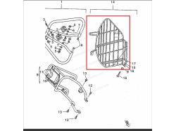 RX135 Rear Protector Footrest Saree Guard