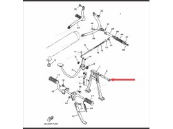 RX135 main stand shaft