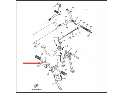 RXZ front foot rest rod