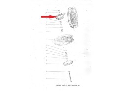 Yezdi Roadking back plate with break shoes