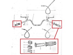 Yezdi Classic handle grip set