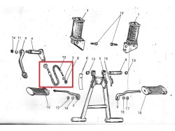 Yezdi Classic main stand bracket