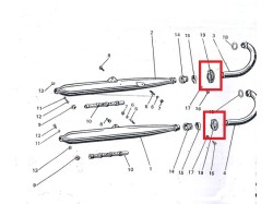 Yezdi Classic silencer clip each